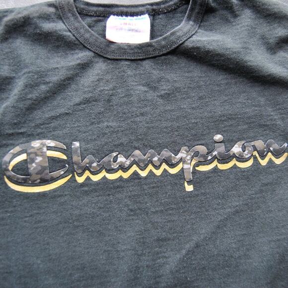 Champion Small Camo & Gold Logo Black Long Sleeve Shirt - Picture 3 of 5